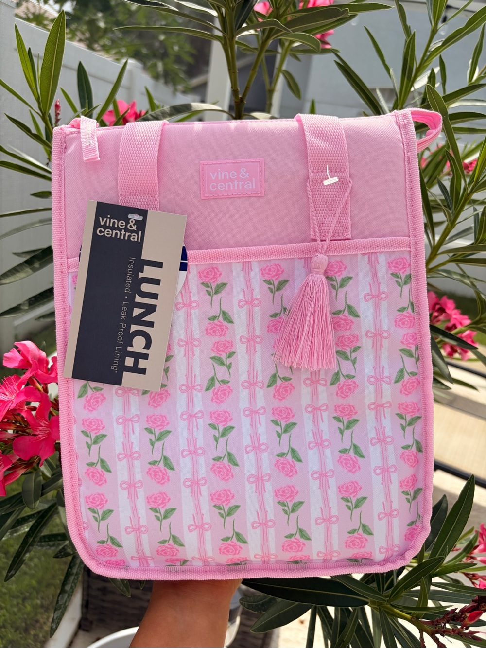 Pink Floral Insulated Lunch Bag-NWT
